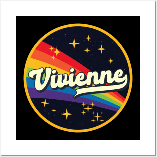 Vivienne // Rainbow In Space Vintage Style Posters and Art